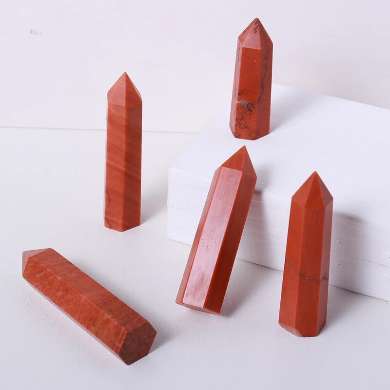 Red Jasper Crystal Point Tower 3