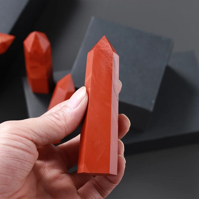Red Jasper Crystal Point Tower 5
