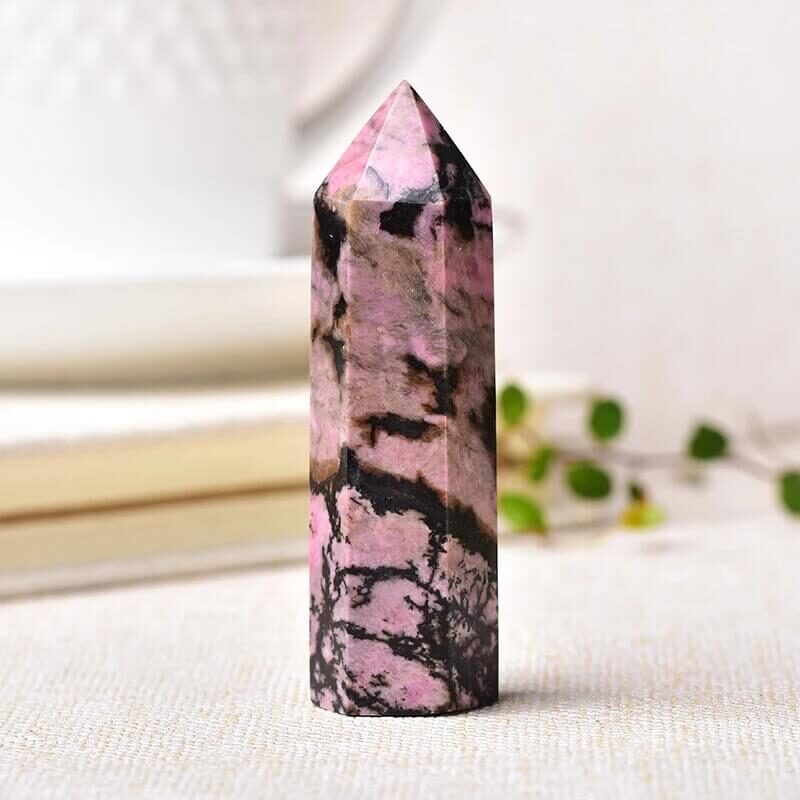 Rhodonite Crystal Stone Point Tower 3