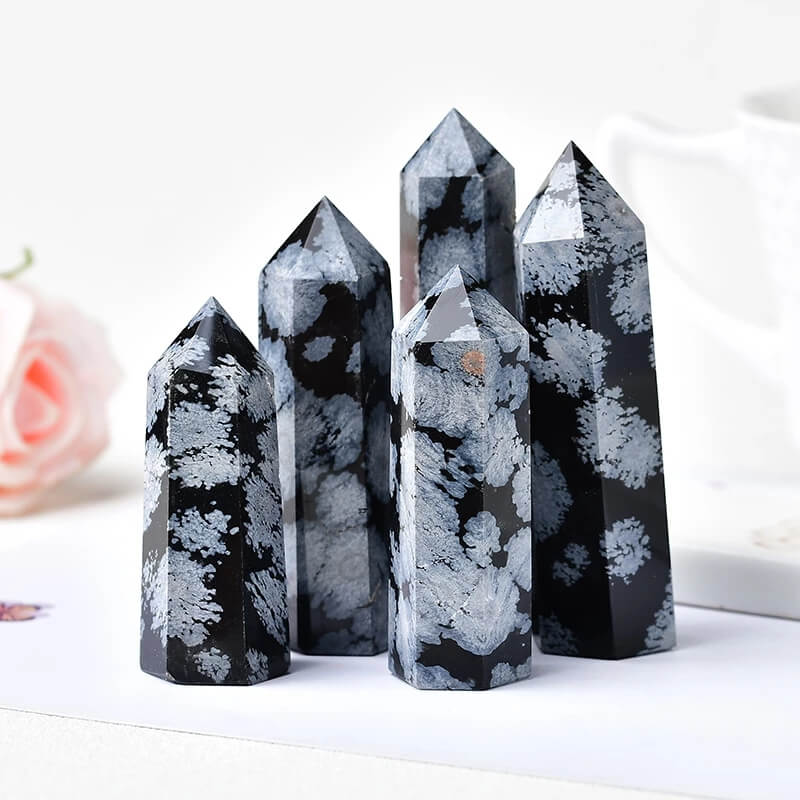 Snowflake Obsidian Crystal Tower Wholesale
