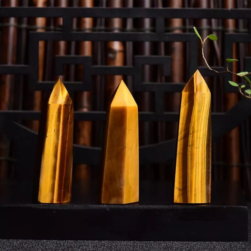 Tiger Eye Stone Point Tower Crystal