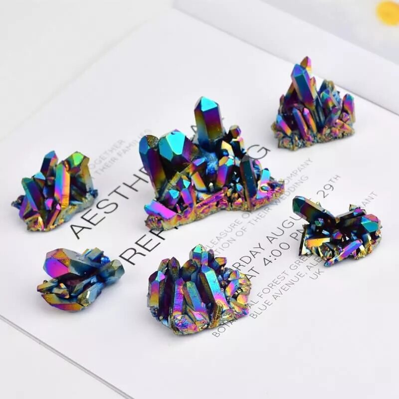 Titanium Rainbow Aura Quartz Cluster 2