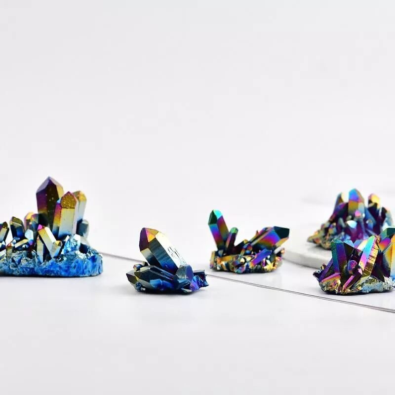 Titanium Rainbow Aura Quartz Cluster 3