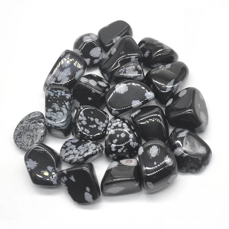 Snowflake Obsidian Tumbled Crystal Stone Wholesale 1