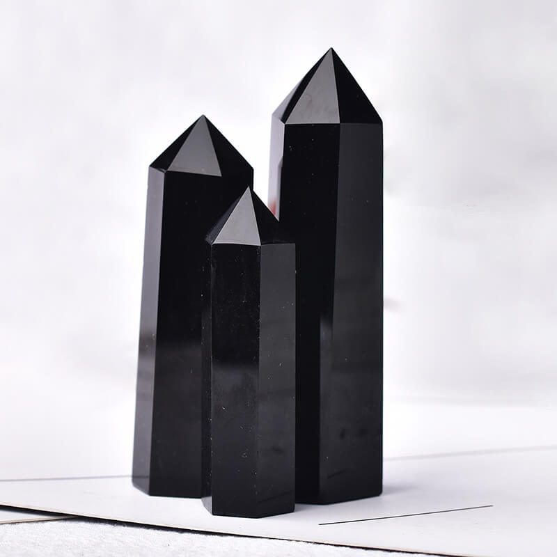 black obsidian crystal tower wholesale 1