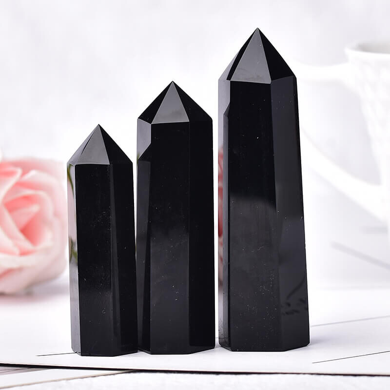 black obsidian crystal tower wholesale 2