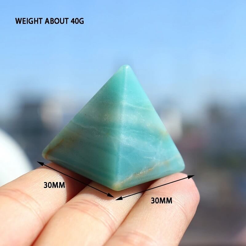 Amazonite Crystal Pyramid Healing Stone 3