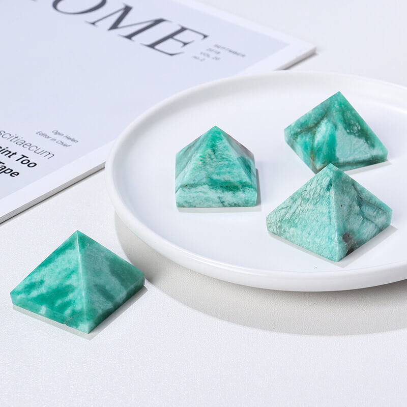 Amazonite Crystal Pyramid Healing Stone