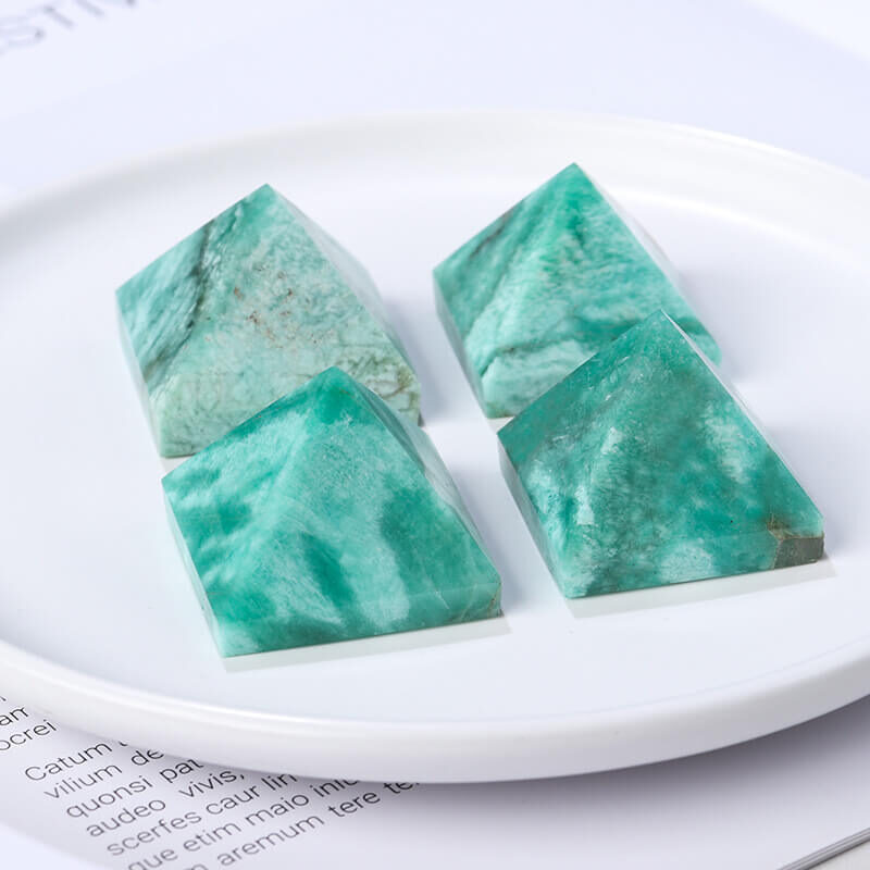 Amazonite Crystal Pyramid Healing Stone 5