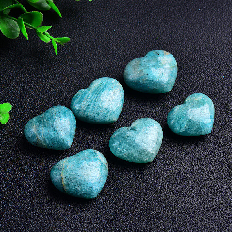 Amazonite Stone Heart Healing Crystals 1