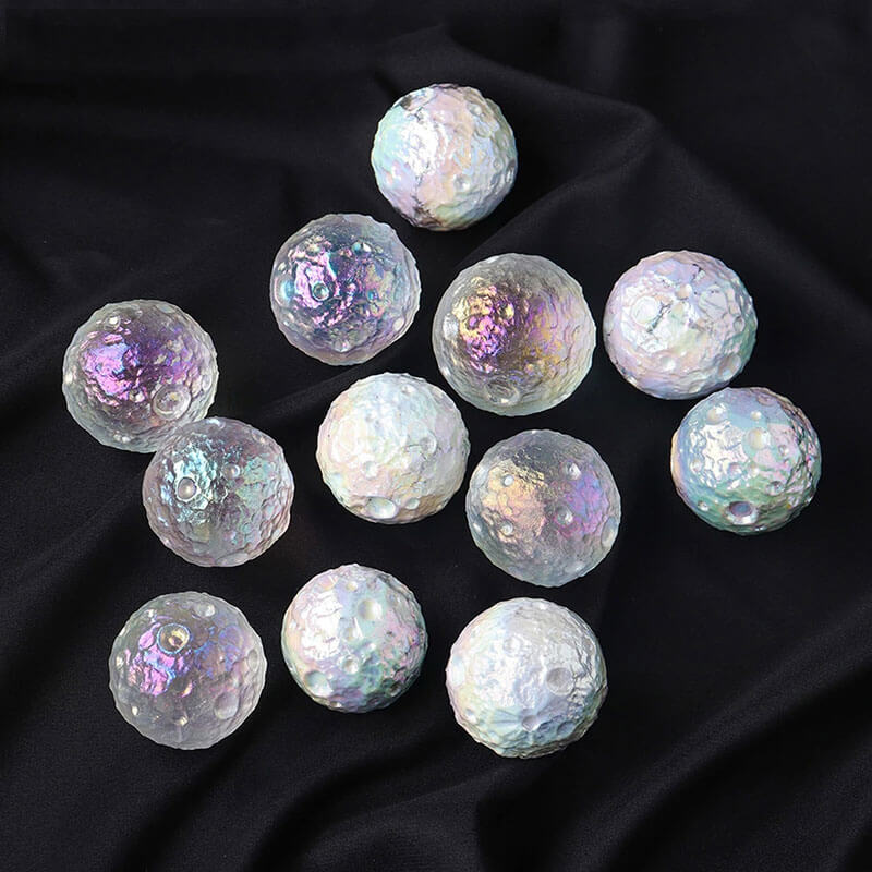 Angel Aura Clear Quartz Howlite Moon Crystal Crafts