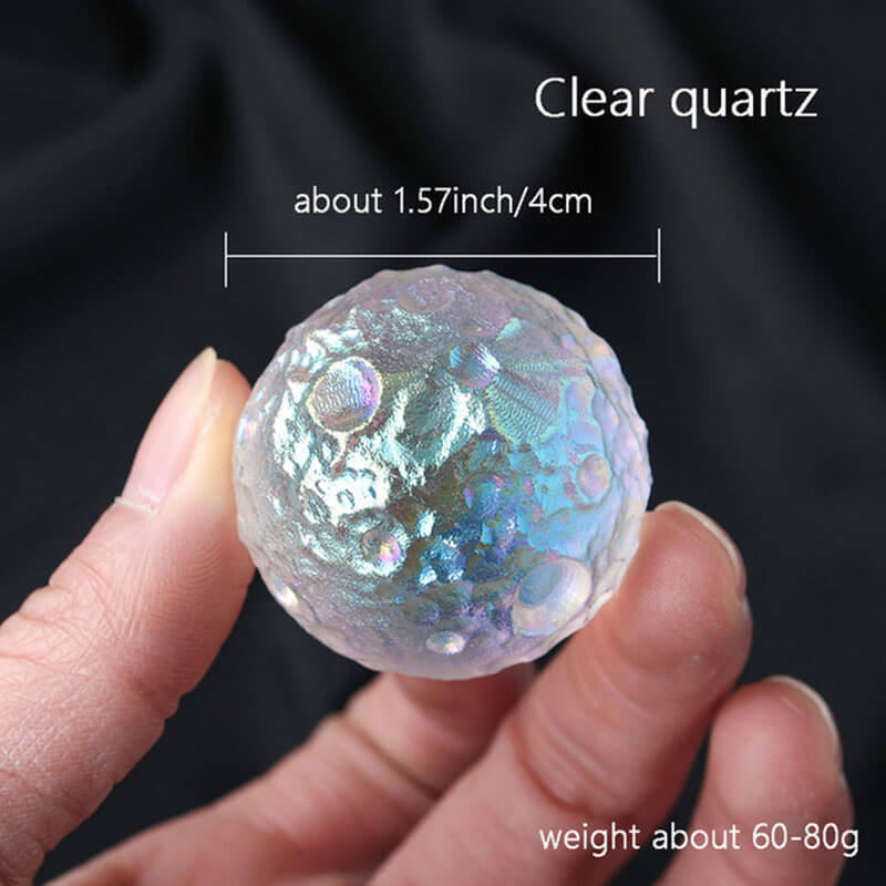 Angel Aura Clear Quartz Howlite Moon Crystal Crafts 2