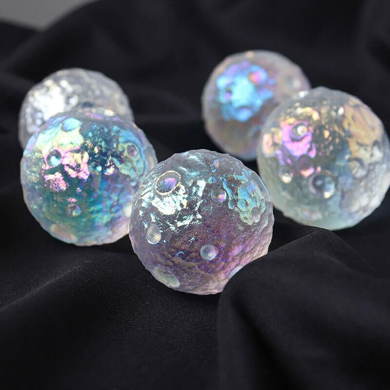 Angel Aura Clear Quartz Howlite Moon Crystal Crafts 4