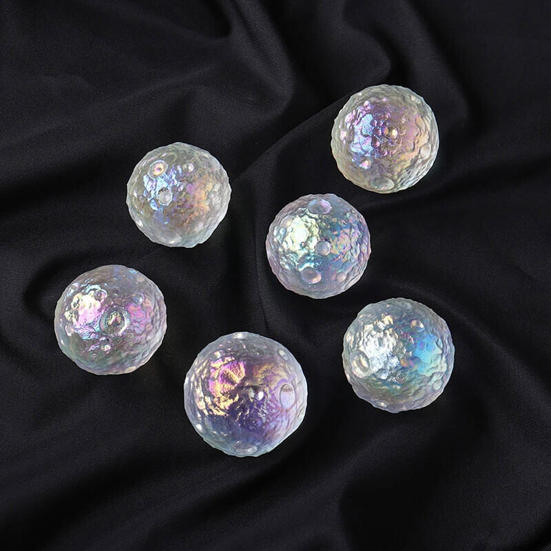 Angel Aura Clear Quartz Howlite Moon Crystal Crafts 6