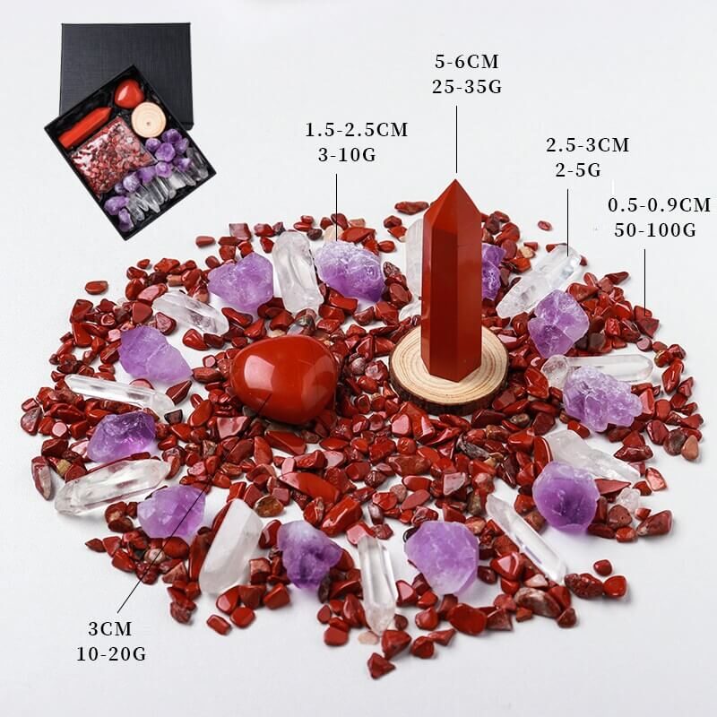 Crystal Tower Raw Amethyst Crushed Stone Set 3
