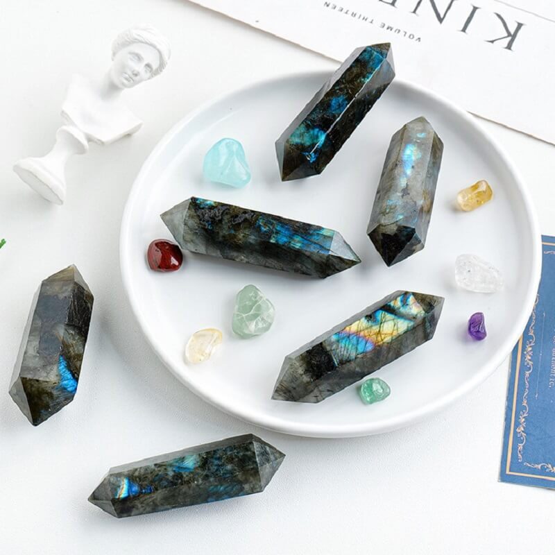 Double Point Labradorite Tower Crystal