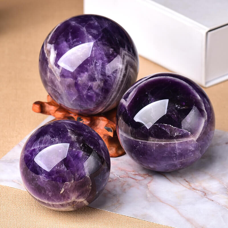 Dream Amethyst Sphere Ball Crystal