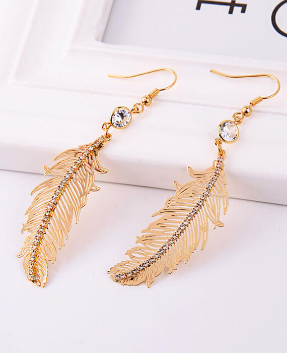 Elegant-Long-dangle-Earrings-Feather-Zirconia-Earrings-(2)