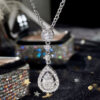 Fashion Water Drop Pendant Necklace With Crystal