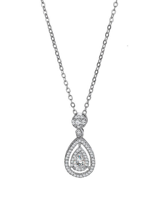Fashion Water Drop Pendant Necklace With Crystal 4