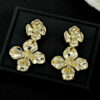 Gold flower earrings 925S 5