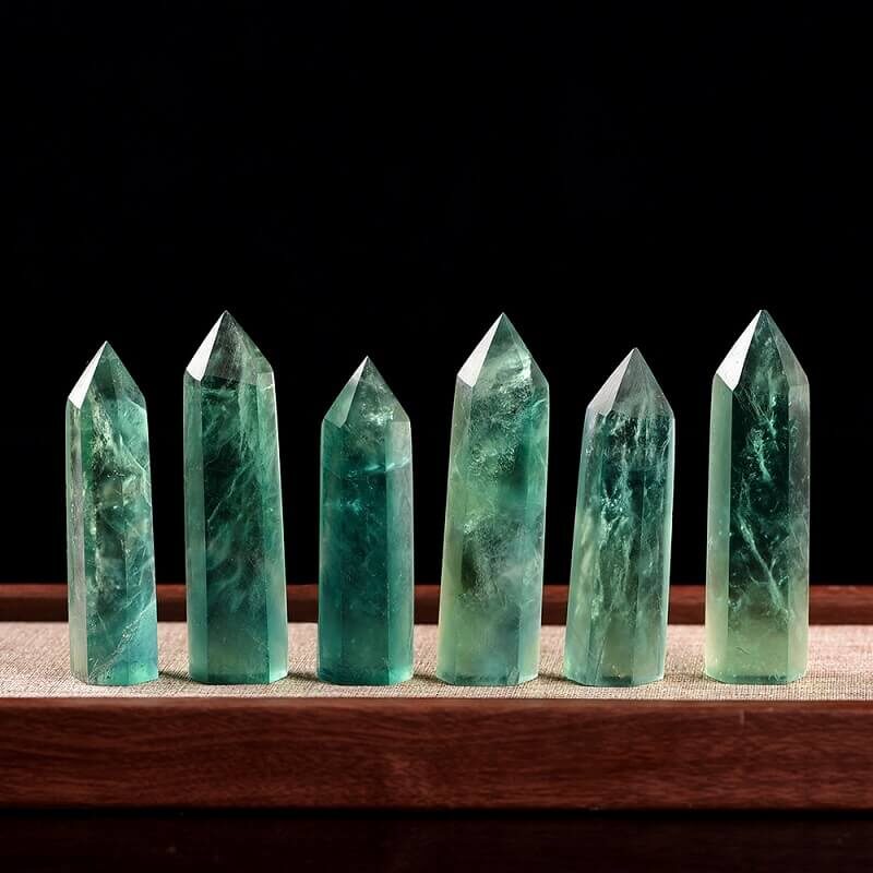 Green Fluorite Tower Pointed Crystal 2
