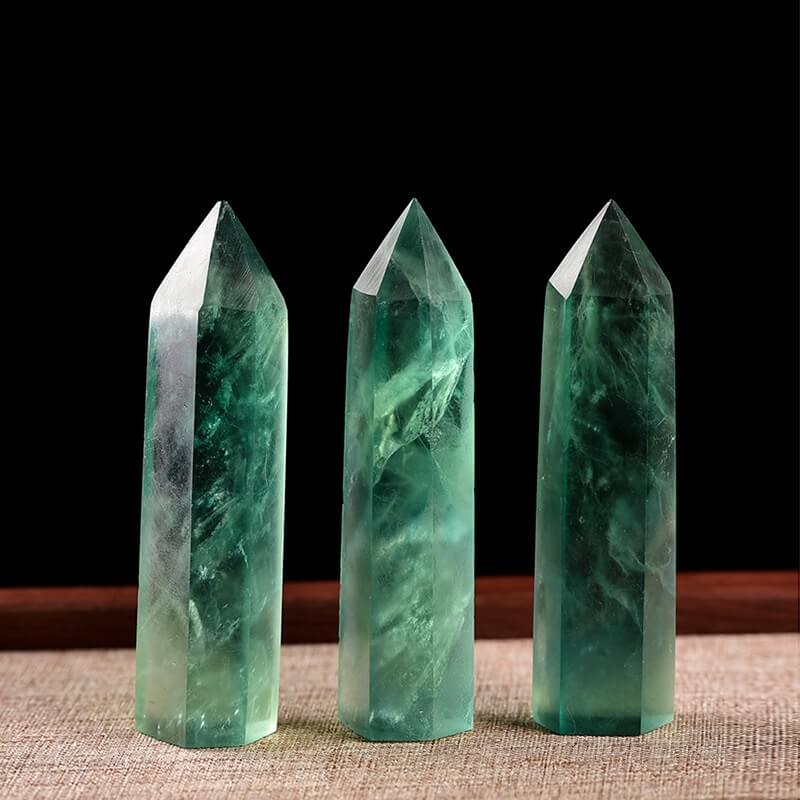 Green Fluorite Tower Pointed Crystal