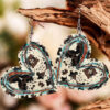 Heart Vegan Leather Earrings 4