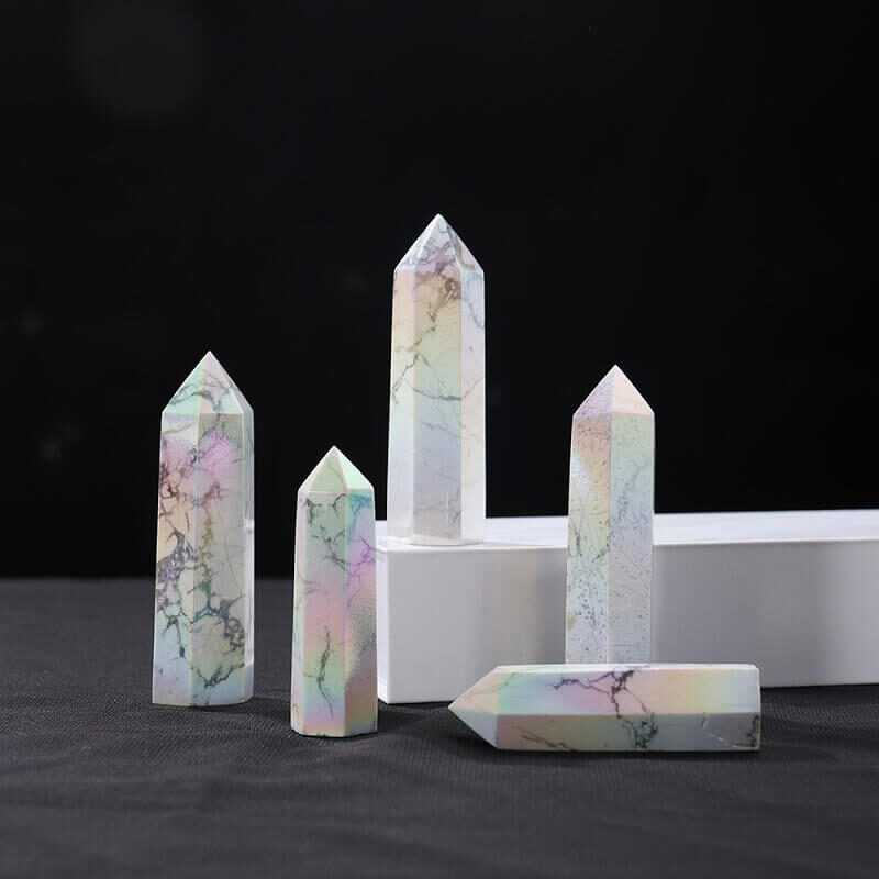 Aura White Howlite Tower