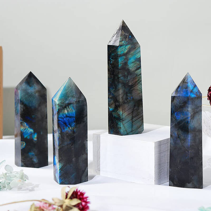 Labradorite Tower Crystal Healing Wand