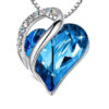 Love Heart Crystals Pendant Necklace For Wedding 8