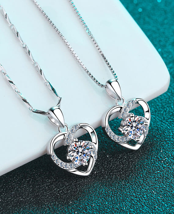 Luxury Crystal Heart Pendant Necklace 4