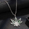 Maple Leaf Pendant Necklace For Men