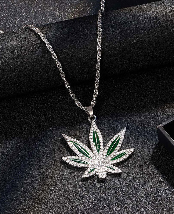 Maple Leaf Pendant Necklace For Men