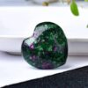 Natural Heart Ruby Zoisite Crystal Stone