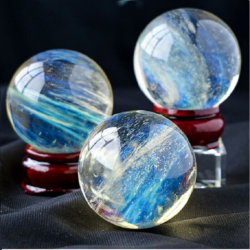 Natural Star Pattern Crystal Sphere Ball