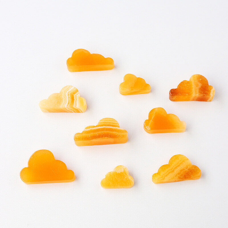 Natural Yellow Calcite Crystal Raw Stone Carving 4