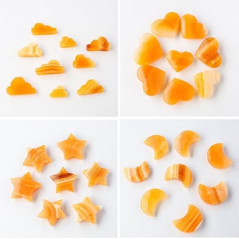 Natural Yellow Calcite Crystal Raw Stone Carving