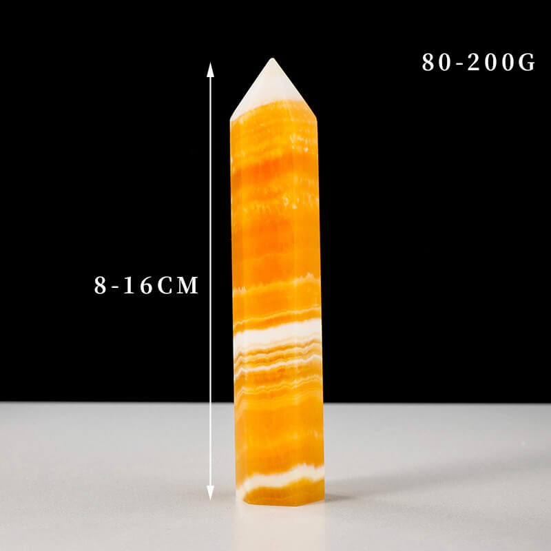 Orange Calcite Chakra Point Tower Stone 2