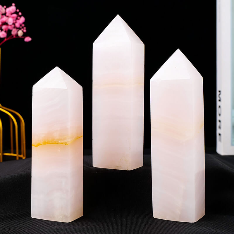 Pink Calcite Tower Point Crystal 1
