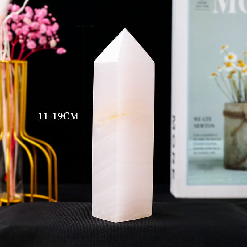 Pink Calcite Tower Point Crystal 3