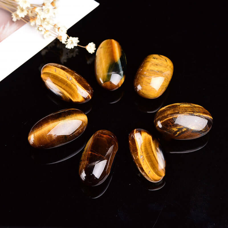 Polished Tiger Eye Tumbled Long Stone
