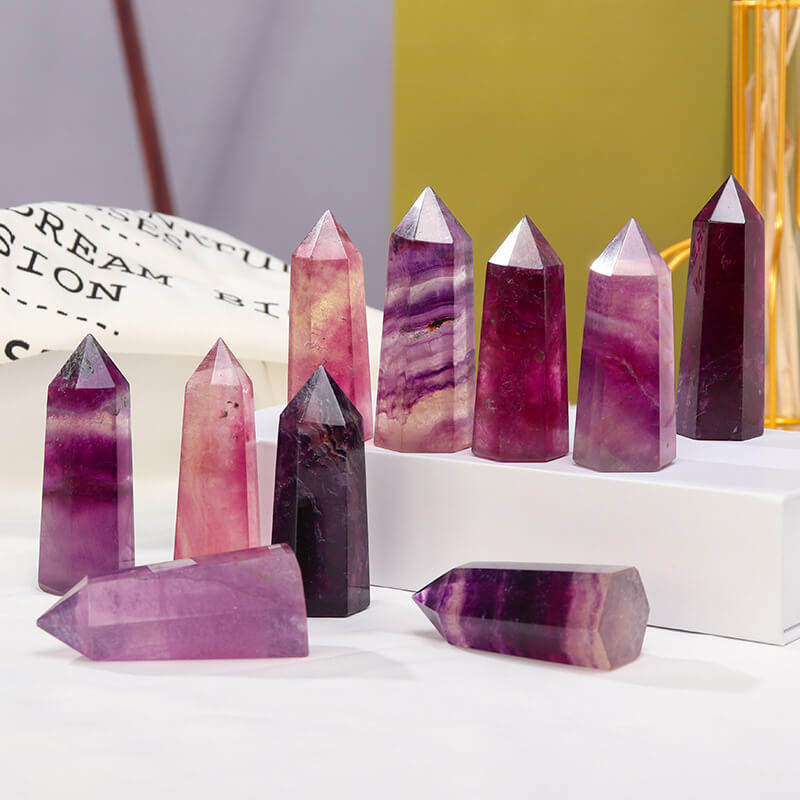 Purple Fluorite Tower Pointed Crystal