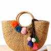 Rattan Bag Handbag Beach Tote 2