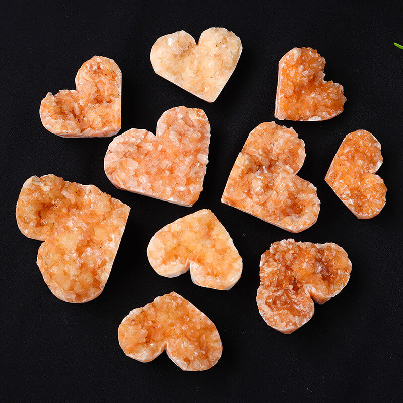 Raw Heart Citrine Cluster Crystal
