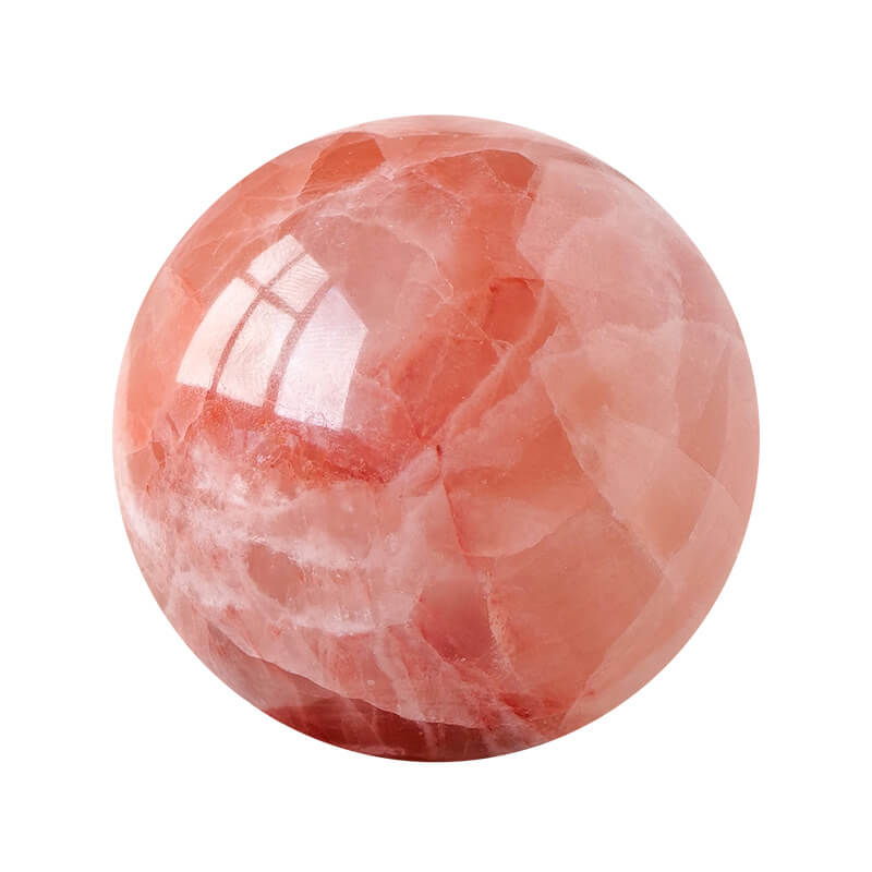 Red Calcite Sphere Ornament Crystal Ball 2