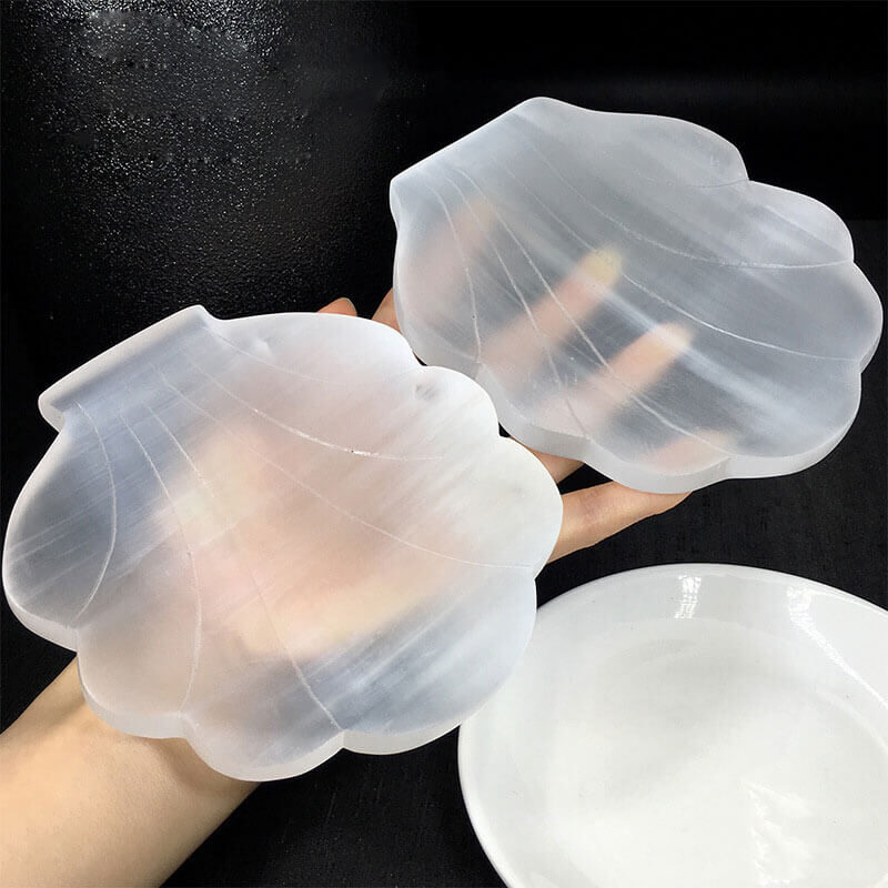 Shell Selenite Crystal Bowl Ornaments 2