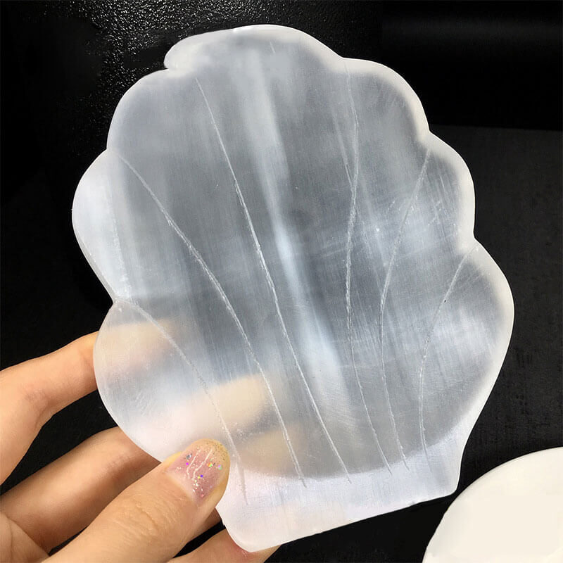 Shell Selenite Crystal Bowl Ornaments