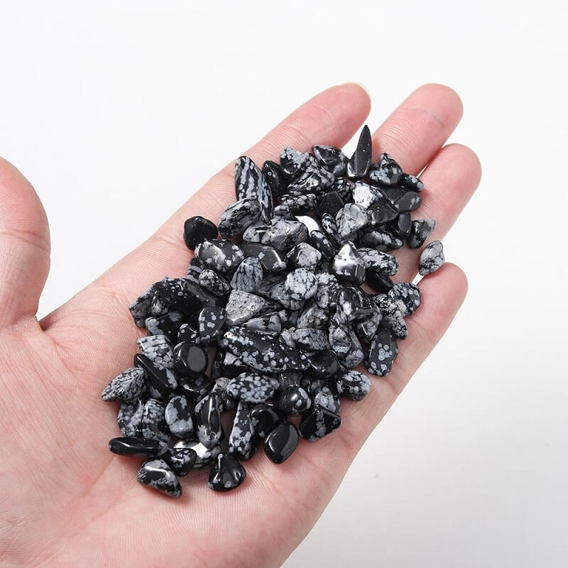 Snowflake Obsidian Crystal Small Crushed Stone 4