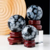 Snowflake Obsidian Sphere Ball Crystal